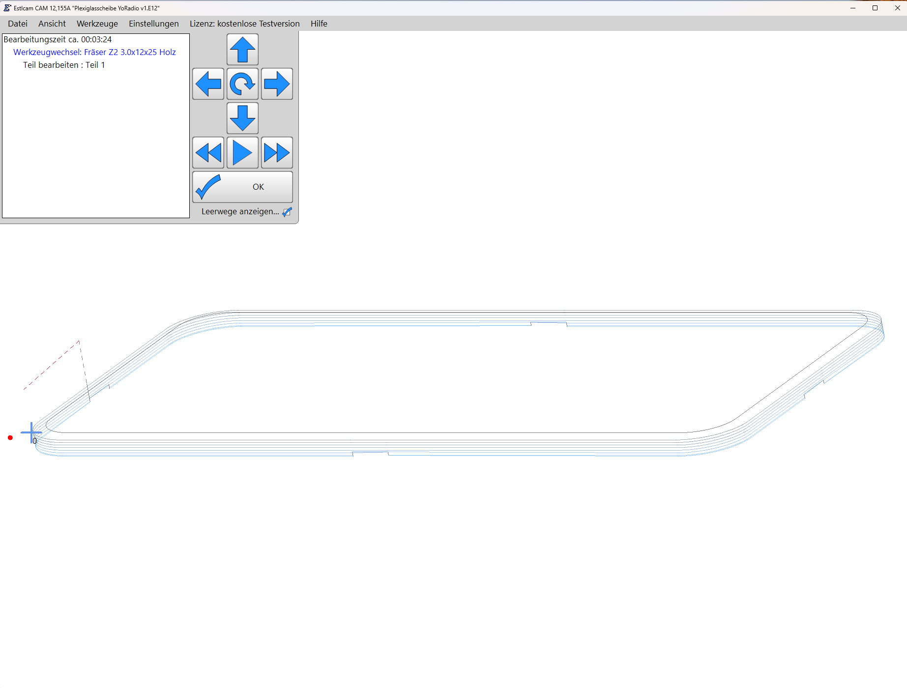 Frässimulation Raumsicht